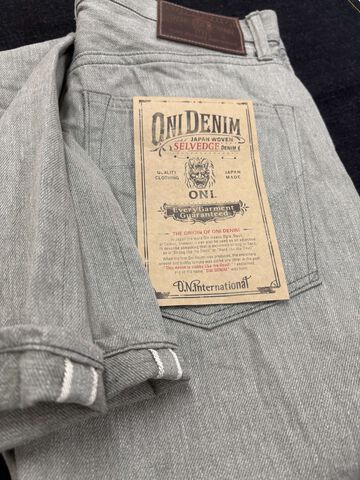 ONI246-MOKU 11oz Mixed Gray Denim Neat Straight,, small image number 0
