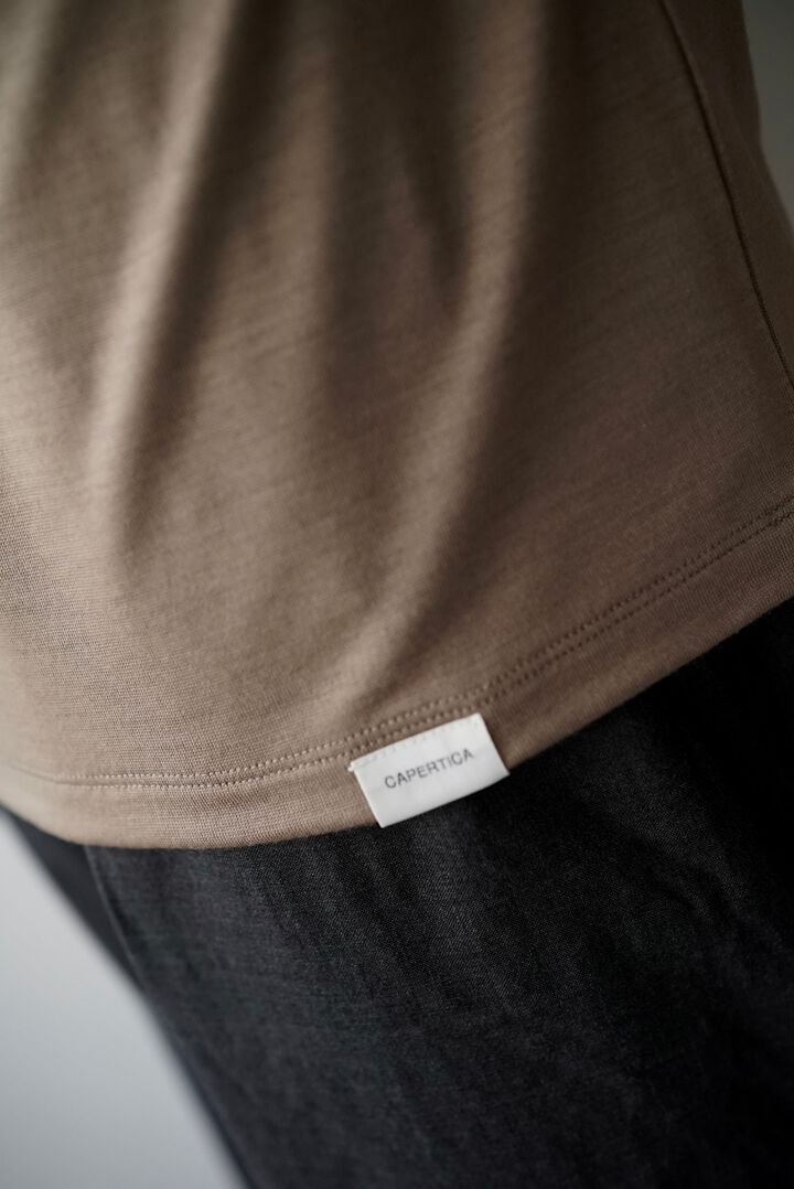 【CAPERTICA】CAP707CS02 Super140s Washable Wool DC_Jersey / RF Wool Tee,MIDNIGHT, medium image number 15