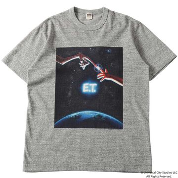 BR-25177 “STANDARD” TSURIAMI Crew Neck Print T-Shirt  E.T.【Special Item】,GRAY, small image number 0