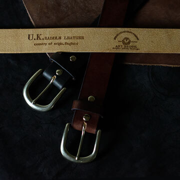 ENB40145AB UK saddle leather 40mm width harness belt,BLACK, small image number 10