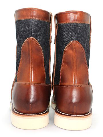 MD-019 Momotaro Jeans Denim Farmer Boots (Brown),, small image number 4