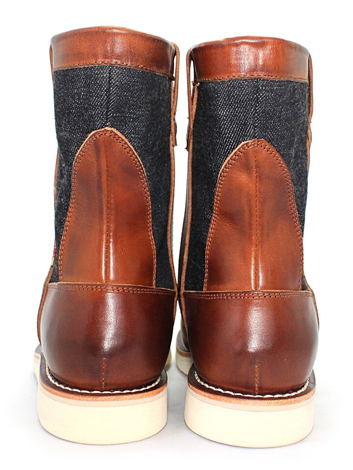 MD-019 Momotaro Jeans Denim Farmer Boots (Brown),, medium image number 4