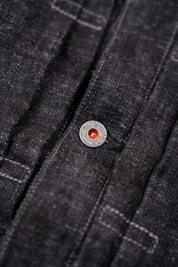 GZ-SKGJ1ST-BK Kase Dyed JEAN JACKET 1ST Black,, small image number 3