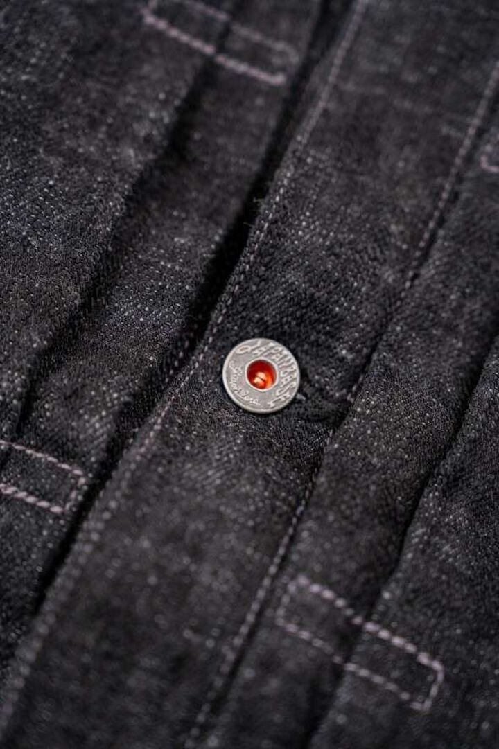GZ-SKGJ1ST-BK Kase Dyed JEAN JACKET 1ST Black,, medium image number 3
