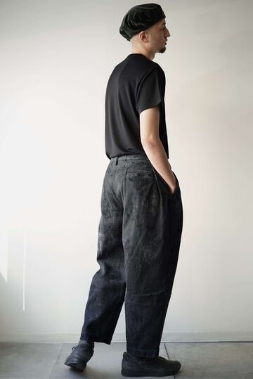 233PT20 Ancient Dyed Sashiko / W-Tuck Pants,LOGWOOD BLACK, small image number 10