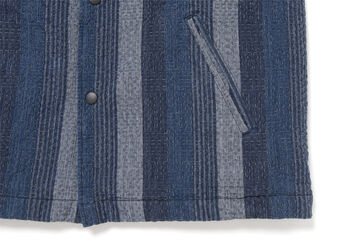 4542 NORAGI KASURI SASHIKO JACKET,NAVY, small image number 4