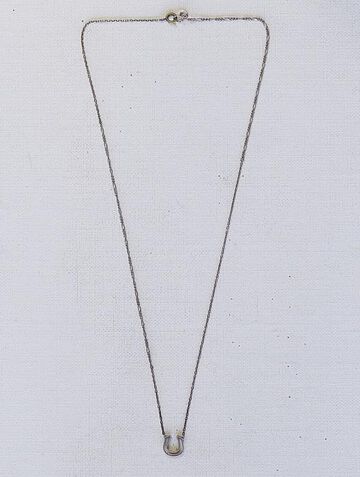 HYJK-131SV Silver Cookie Cutter Horseshoe Necklace,, small image number 2