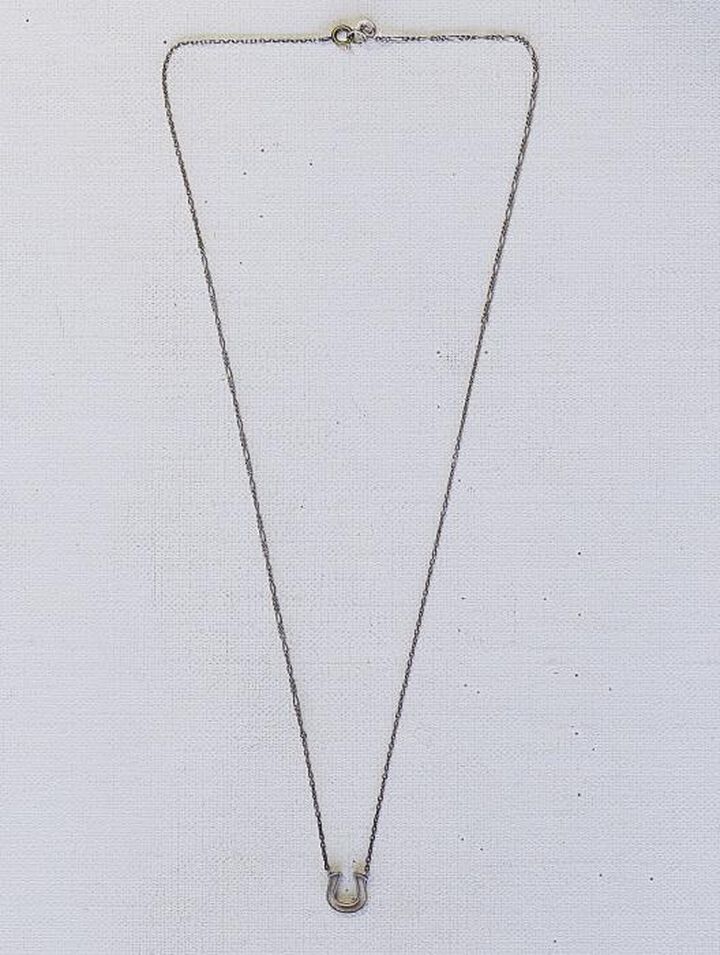 HYJK-131SV Silver Cookie Cutter Horseshoe Necklace,, medium image number 2