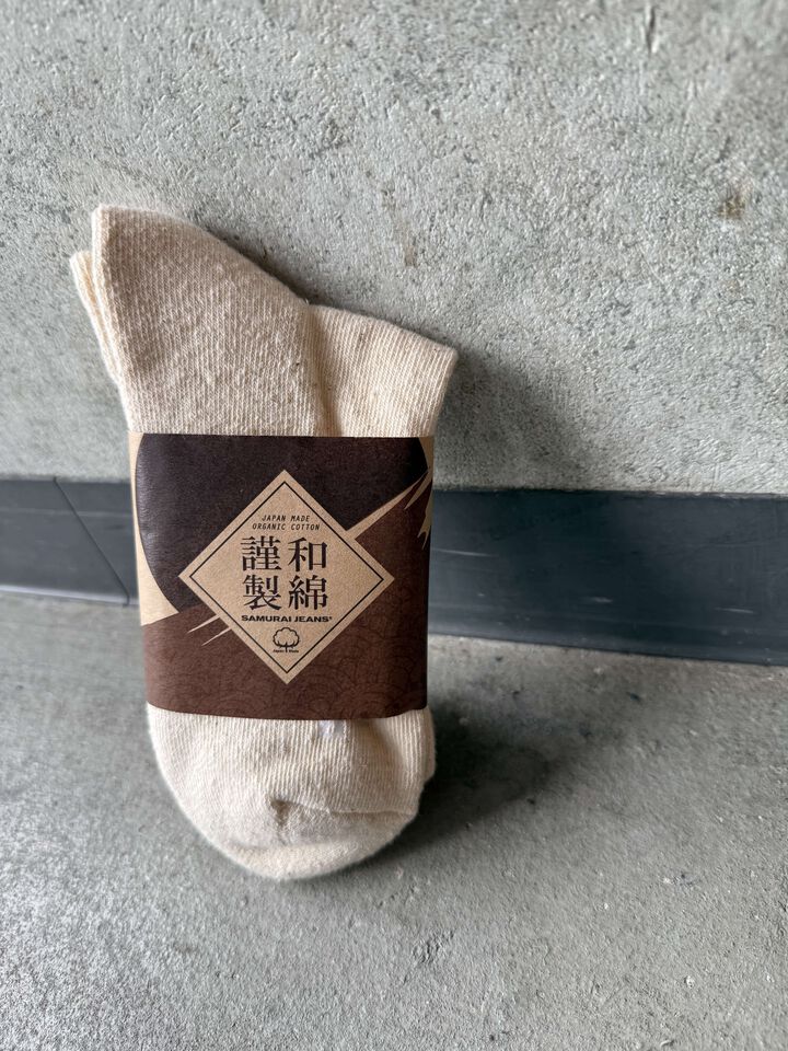 SJKS-SC02 Samurai Cotton Socks (NATURAL),NATURAL, medium image number 2