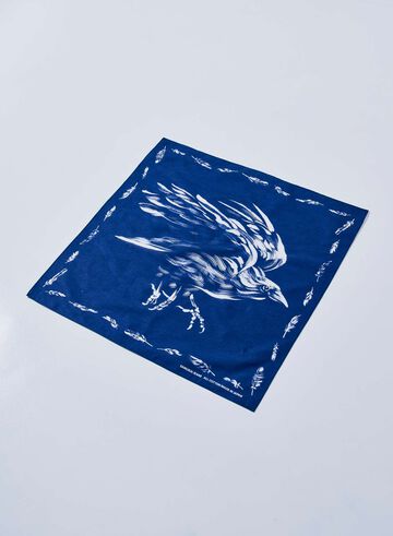 SJ-BANDANA-02 "Yatagarasu Crow" Pattern COTTON BANDANA,OLIVE, small image number 3