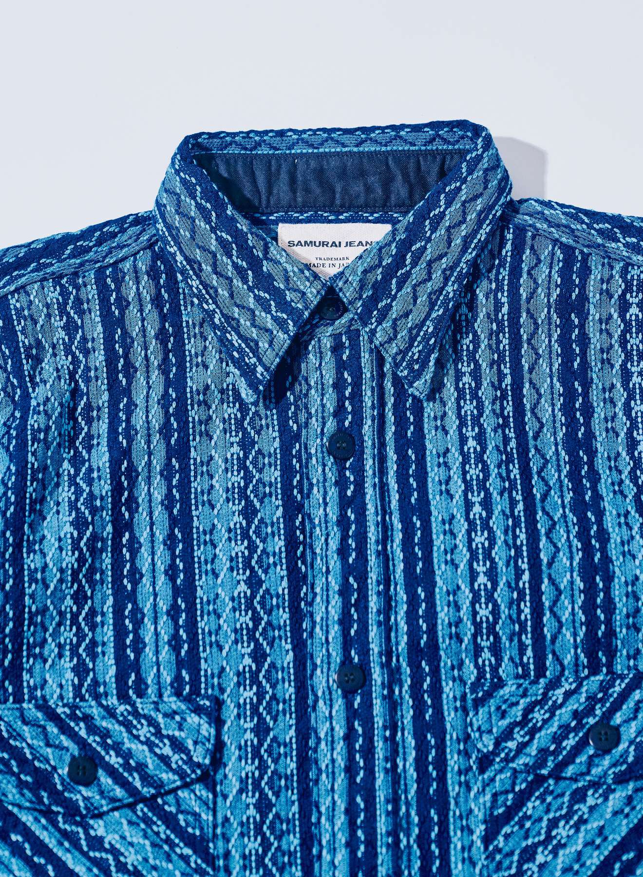 DENIMIO | SSS25-SKS Natural Indigo Stripe Shirt
