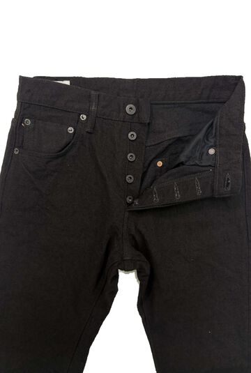 ONI902CCD-BKBK 15oz Crushed Concrete Denim Black x Black Kabuki Selvedge  Highrise Relax Tapered,, small image number 1