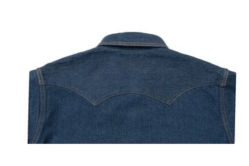 D5701 12.8oz Natural Indigo Denim Western Shirts -One Wash-46,, small image number 5