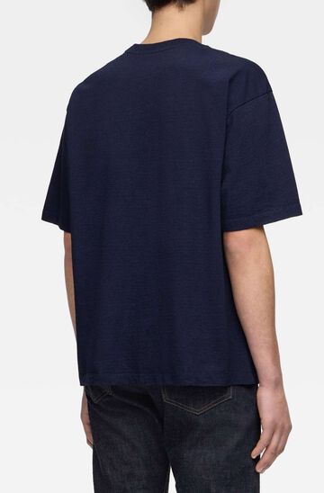 MMTS6008 YARN DYED SHORT SLEEVE T-SHIRT  ALPHABET,INDIGO, small image number 2