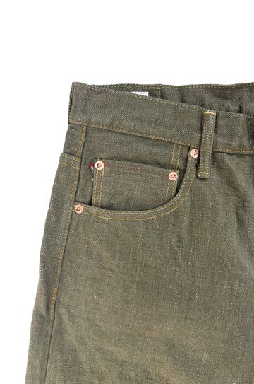 ONI822-OLD18 18oz Olive Denim Super Wide Tapered,, small image number 3