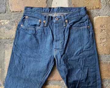 GZ-1917S3 13oz Nippon Cotton Organic Cotton Slim Straight Jeans (INDIGO, KAKI)-INDIGO-33,INDIGO, small image number 7