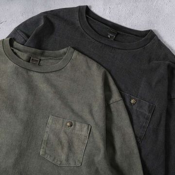 BR-25315 BIG COZUN 14/- COZUN Apollo Concho 9 sleeves T-Shirt 【Button Works】,BLACK, small image number 11