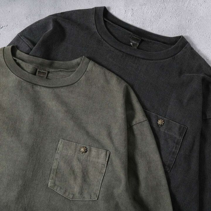 BR-25315 BIG COZUN 14/- COZUN Apollo Concho 9 sleeves T-Shirt 【Button Works】,, medium
