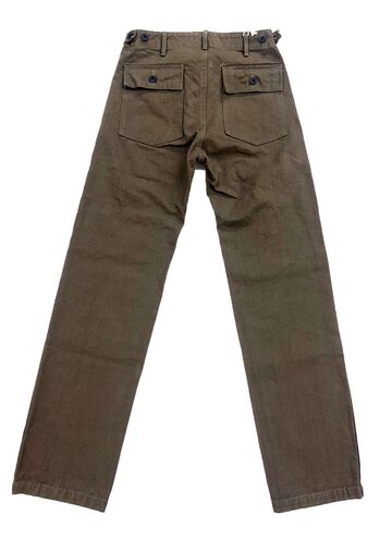 ONI207-HOX-OLB 13oz  Sulfur dye Heavy Oxford Olive Brown Baker Pants,, small image number 7