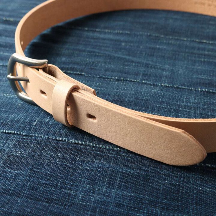 LE-4346 "Himeji Leather" 30mm Leather Belt,NATURAL, medium image number 1
