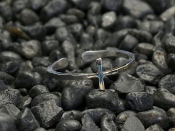 HYO-245BRS Brass Narrow Cross RING,, small image number 4