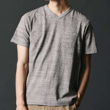 BR11001 Loop Wheel V Neck T-Shirt,WHITE, small image number 6