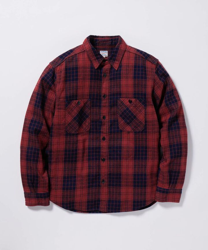 MXLS1002 ORIGINAL TWILL CHECK SHIRT,RED, medium image number 9