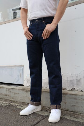 ONI-510-SHMKIWAMI-BE 16oz Natural Indigo Rope Dyed Denim Topping with Beige Semi-Handmade Straight-One Washed-29,, small image number 7