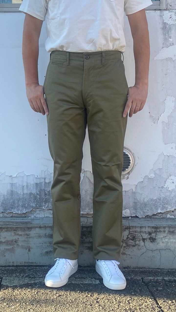 F0514 NARROW U.S TROUSERS TAPERED-OLIVE-M,OLIVE, medium image number 8