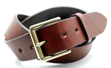 <Disabled=8> OGB40036AB Tochigi leather leather men's belt 40mm width harness belt,BROWN, small image number 2