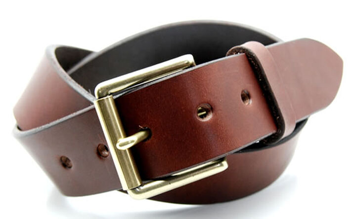 <Disabled=8> OGB40036AB Tochigi leather leather men's belt 40mm width harness belt,BROWN, medium image number 2