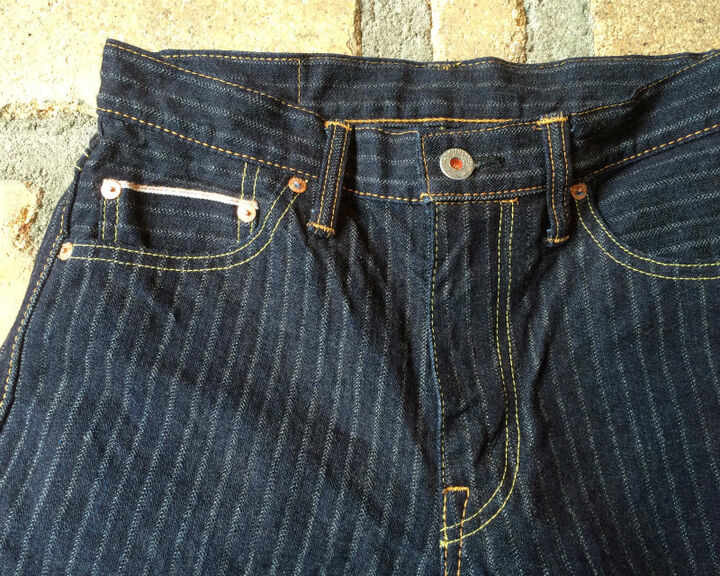 GZ-16SLST-Z01 16oz  Drop needle Herringbone ZIP jeans Slim straight(One washed)-One Washed-31,, medium image number 7