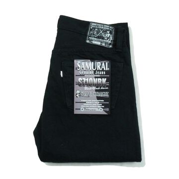S710NBKII 17OZ BLACK DENIM SLIM FIT STRAIGHT-One Wash-29,, small image number 3