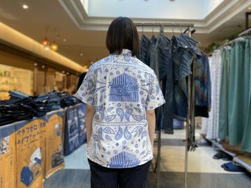 GZ-OPCBN-0404 open collar S/S shirts bandana pattern BL-BLUE-S,BLUE, small image number 7