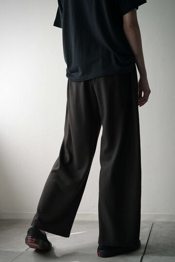 【CAPERTICA】CAP708PT30 Super140s Washable Wool MW_Jersey / Wide Leg Pants,EBONY, small image number 1
