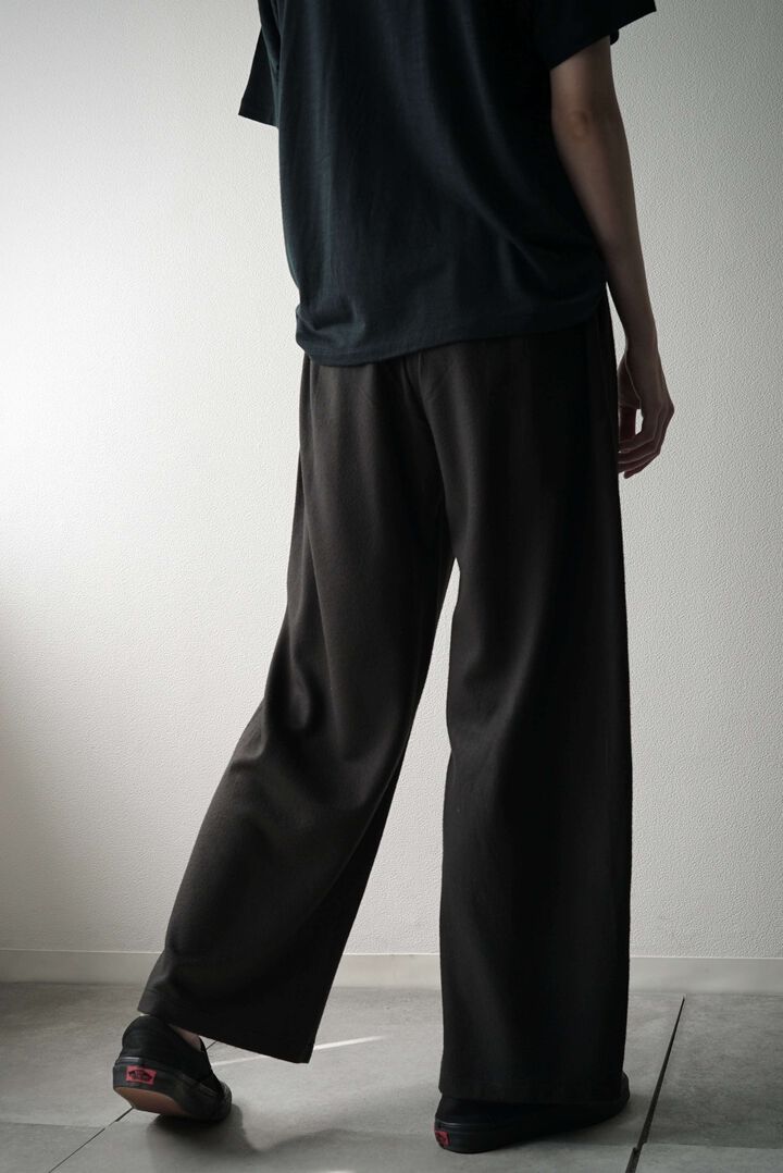 【CAPERTICA】CAP708PT30 Super140s Washable Wool MW_Jersey / Wide Leg Pants,EBONY, medium image number 1