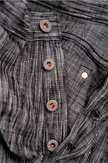 GZ-15SLSTSK-BKGY 15oz Kase Dyed Slim Jeans Black Gray,, small image number 4