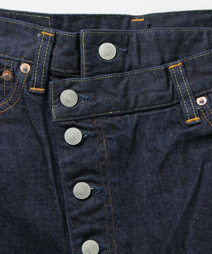 MZSK0103 (SK0103-2) 12oz Going to Battle Label Women's denim winding skirt,, medium image number 3