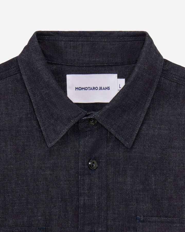 MMLS3001 8oz TRIPLE STITCH L/S DENIM SHIRT(TWO STRIPES),INDIGO, medium image number 6