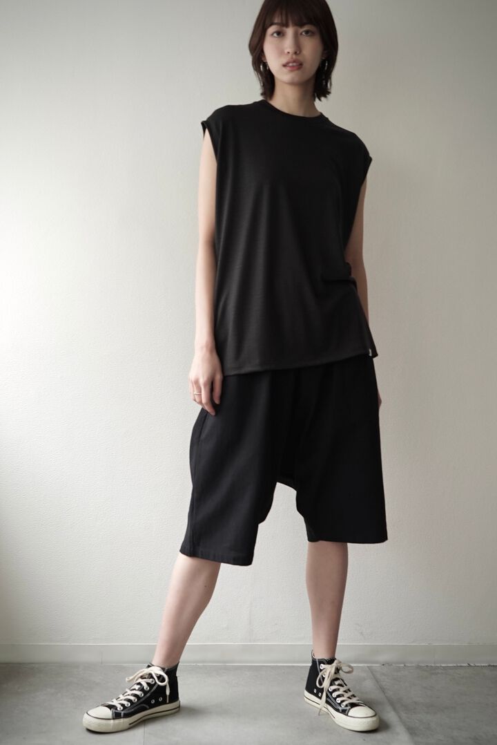 【CAPERTICA】CAP706PT33-BC Barathea Cloth / Sarrouel Shorts,BLACK, medium image number 6