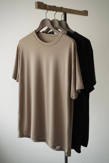 【CAPERTICA】CAP707CS02 Super140s Washable Wool DC_Jersey / RF Wool Tee,MIDNIGHT, small image number 16