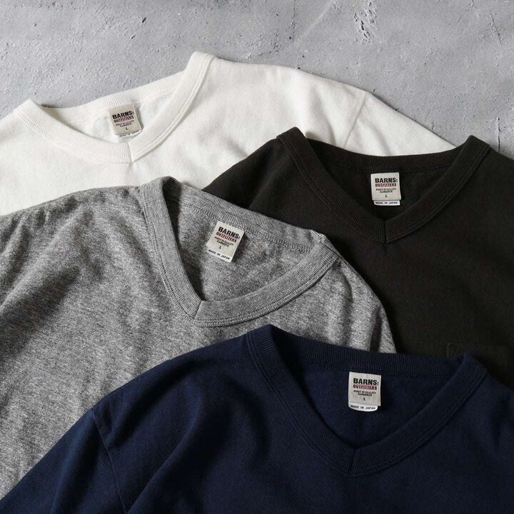 BR11001 Loop Wheel V Neck T-Shirt,, medium