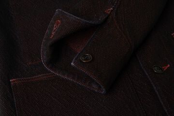 【Pre-Order】4670 13oz Bengara-dyed Sashiko Coverall,RED, small image number 3