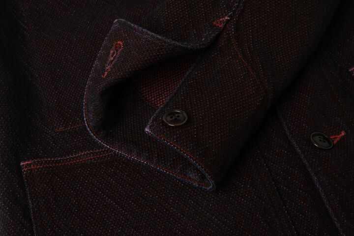 【Pre-Order】4670 13oz Bengara-dyed Sashiko Coverall,RED, medium image number 3
