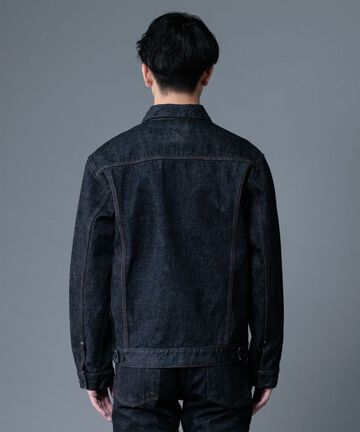 MXGJ1000 15.7oz DEEP INDIGO DENIM V-SEAM JACKET,INDIGO, small image number 2