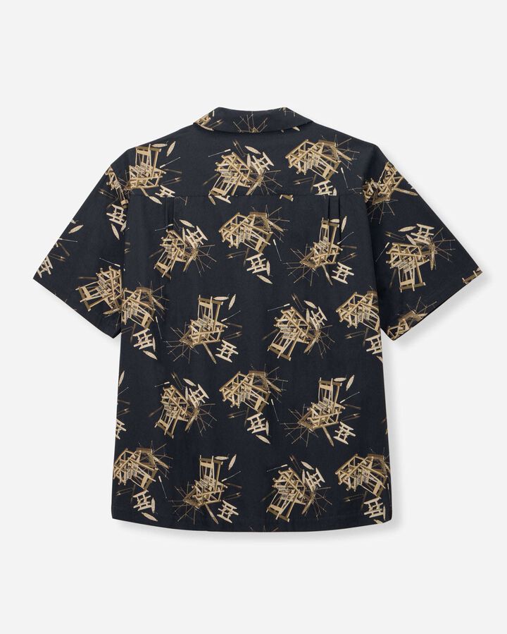 MMSS6004 COTTON/RAYON S/S SHIRT,BLACK, medium image number 1