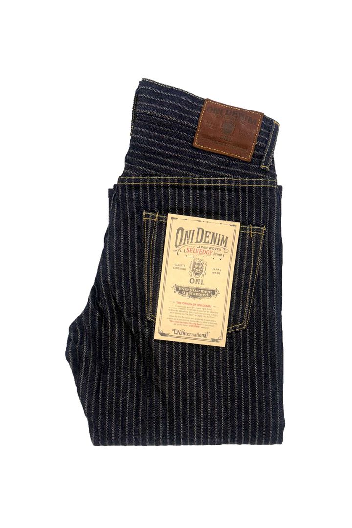 ONI-266-HJS Drop Needle Jacquard Stripe Relax Straight,, medium