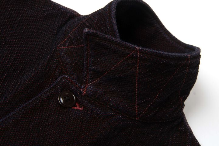 【Pre-Order】4670 13oz Bengara-dyed Sashiko Coverall,RED, medium image number 8