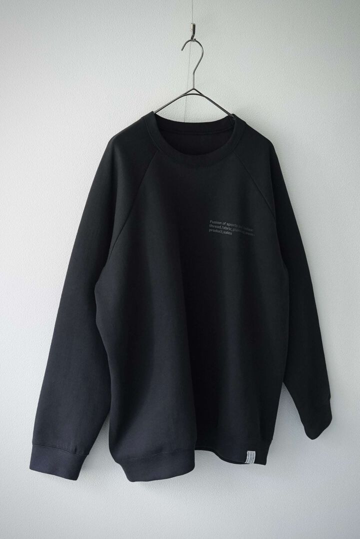 【vleed prologue】VL-003 Multi High Function Double Knit / Raglen Sweat,SUMIKURO x BLACK, medium image number 4