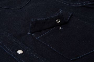 【Pre-Order】D5744 12oz KYOTO AQUA INDIGO Western Denim Shirts,, small image number 6